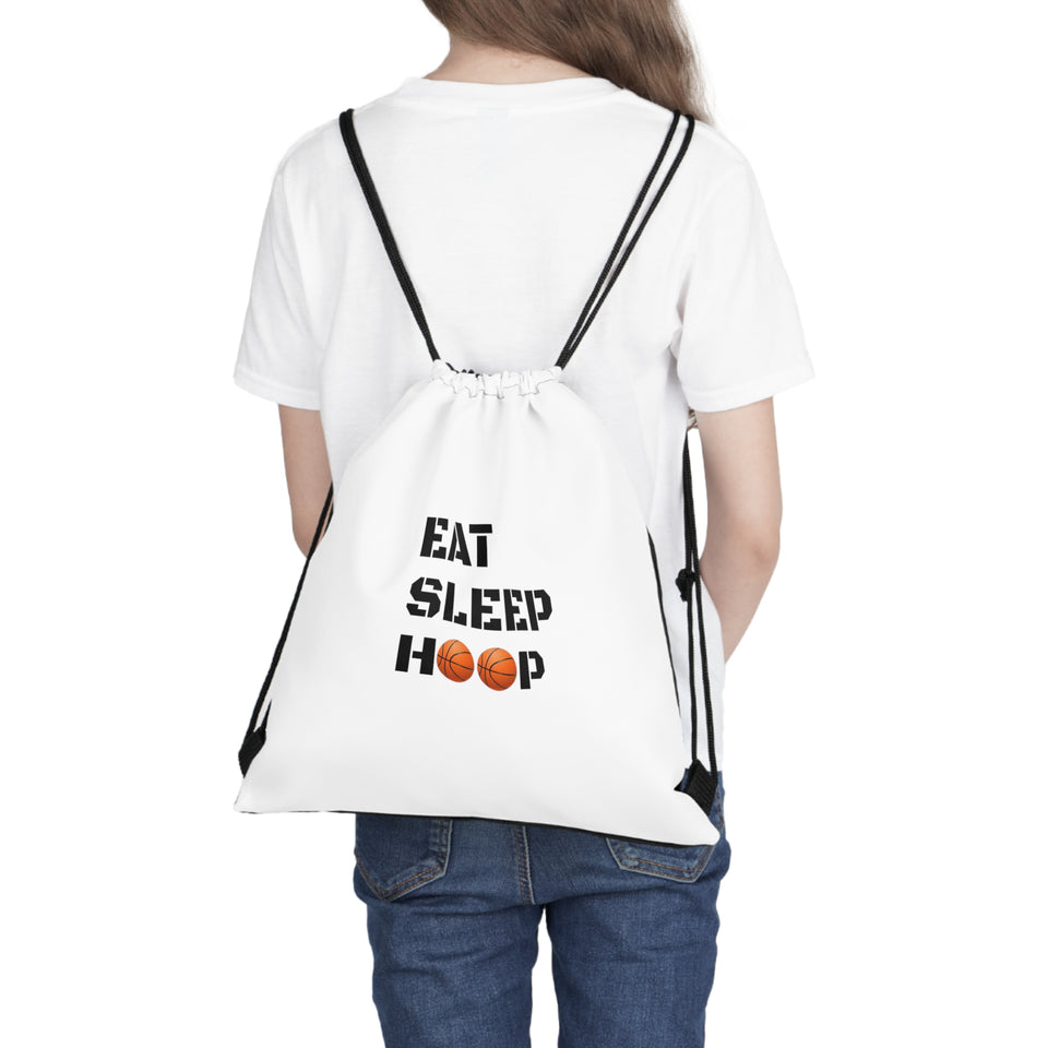 Eat Sleep Hoop Outdoor Drawstring Bag