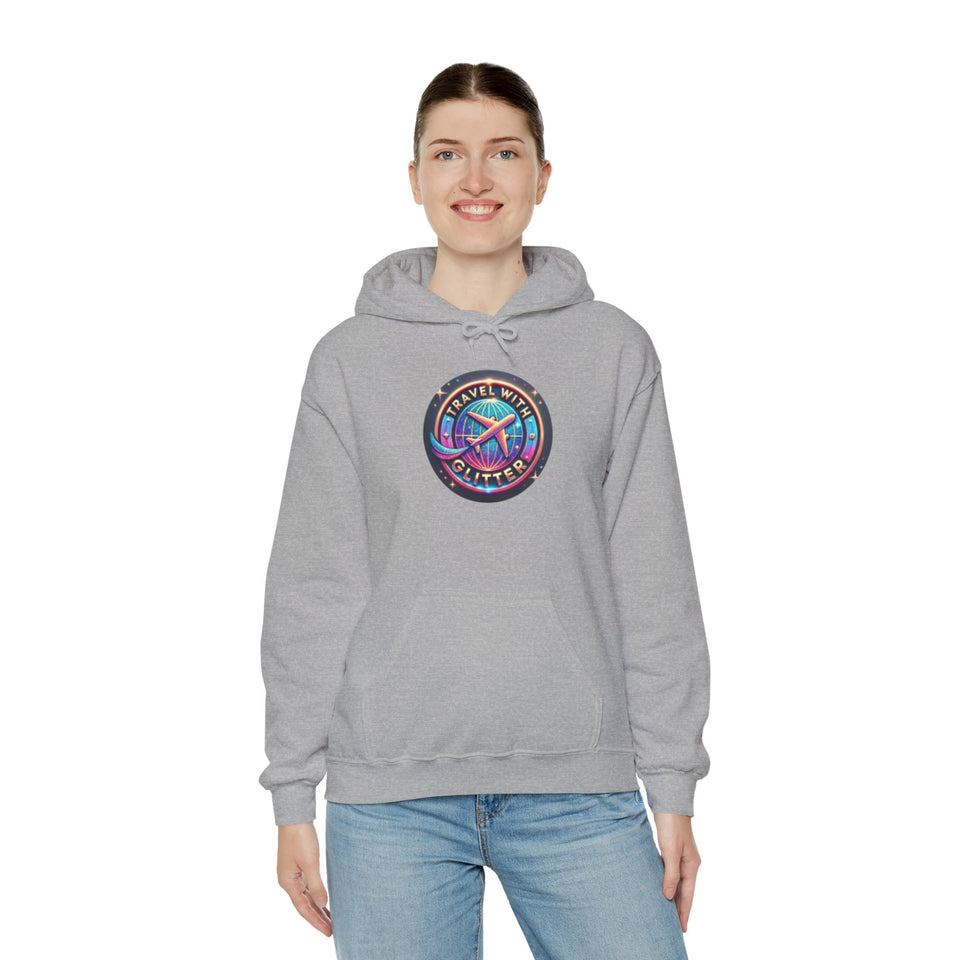 Travel With Glitter Unisex Heavy Blend™ Hooded Sweatshirt