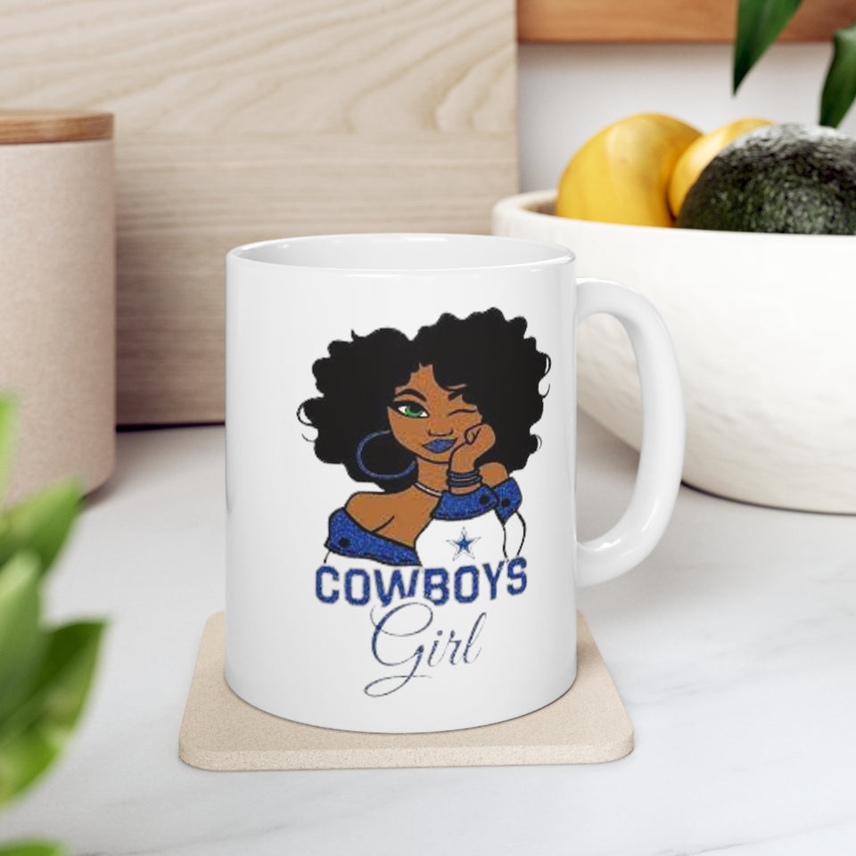 Dallas Cowboys Girl Ceramic Mug 11oz