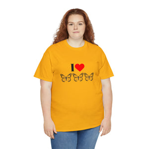I Love Butterflies Unisex Heavy Cotton Tee