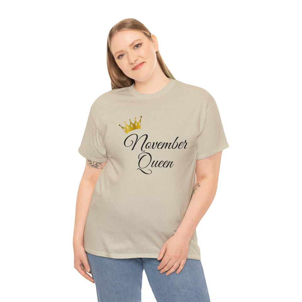November Queen Unisex Heavy Cotton Tee