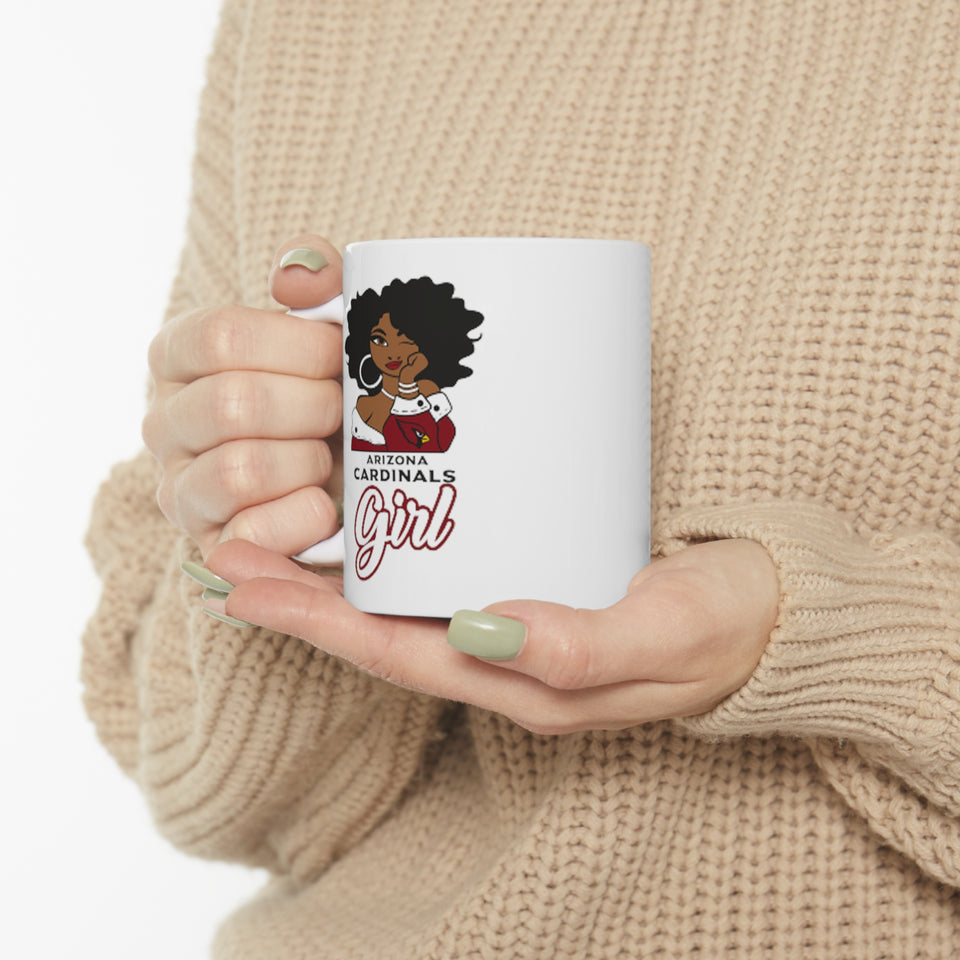 Arizona Cardinals Girl Ceramic Mug 11oz