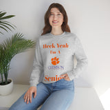 Heck Yeah I'm A Clemson Senior Unisex Heavy Blend™ Crewneck Sweatshirt