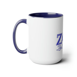 Zeta Phi Beta Two-Tone Coffee Mugs, 15oz