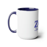 Zeta Phi Beta Two-Tone Coffee Mugs, 15oz