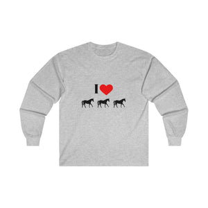 I Love Horses Ultra Cotton Long Sleeve Tee