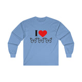 I Love Butterflies Ultra Cotton Long Sleeve Tee