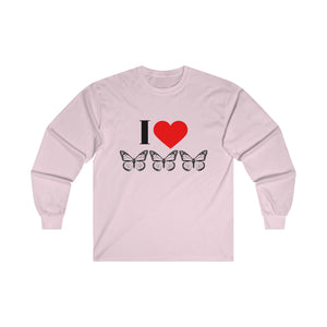 I Love Butterflies Ultra Cotton Long Sleeve Tee
