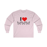 I Love Butterflies Ultra Cotton Long Sleeve Tee