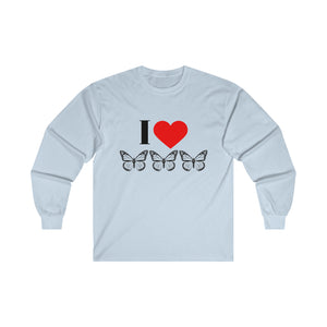 I Love Butterflies Ultra Cotton Long Sleeve Tee