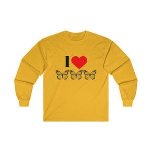 I Love Butterflies Ultra Cotton Long Sleeve Tee