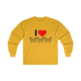 I Love Butterflies Ultra Cotton Long Sleeve Tee