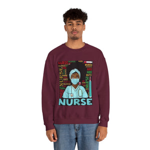 Black Nurse Crewneck Sweatshirt