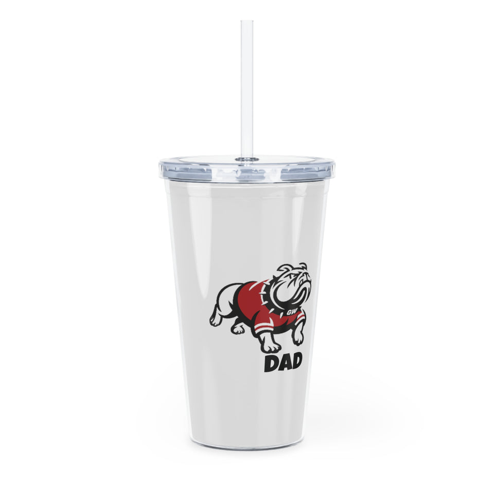 Gardner Webb Dad Plastic Tumbler with Straw