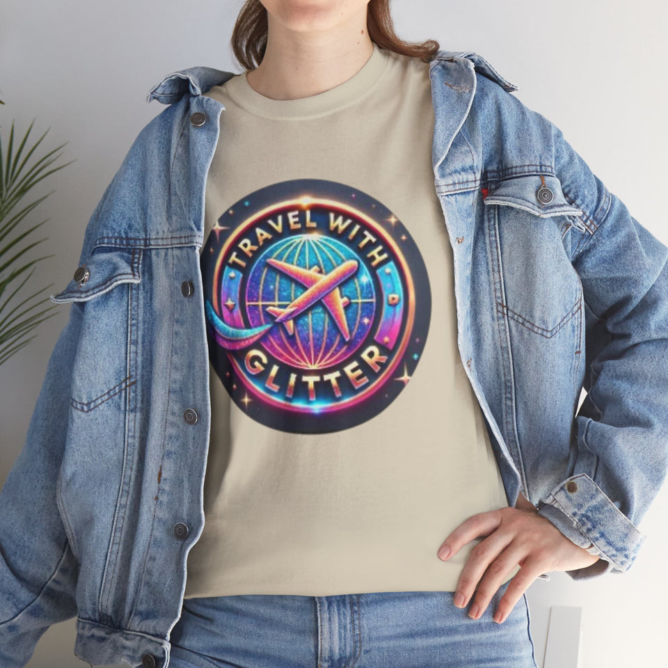 Travel With Glitter Unisex Heavy Cotton Tee