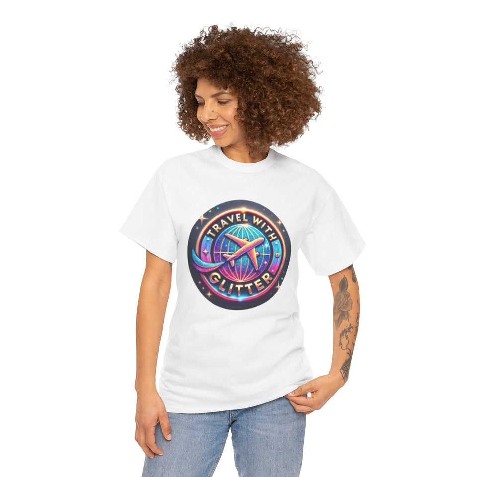 Travel With Glitter Unisex Heavy Cotton Tee