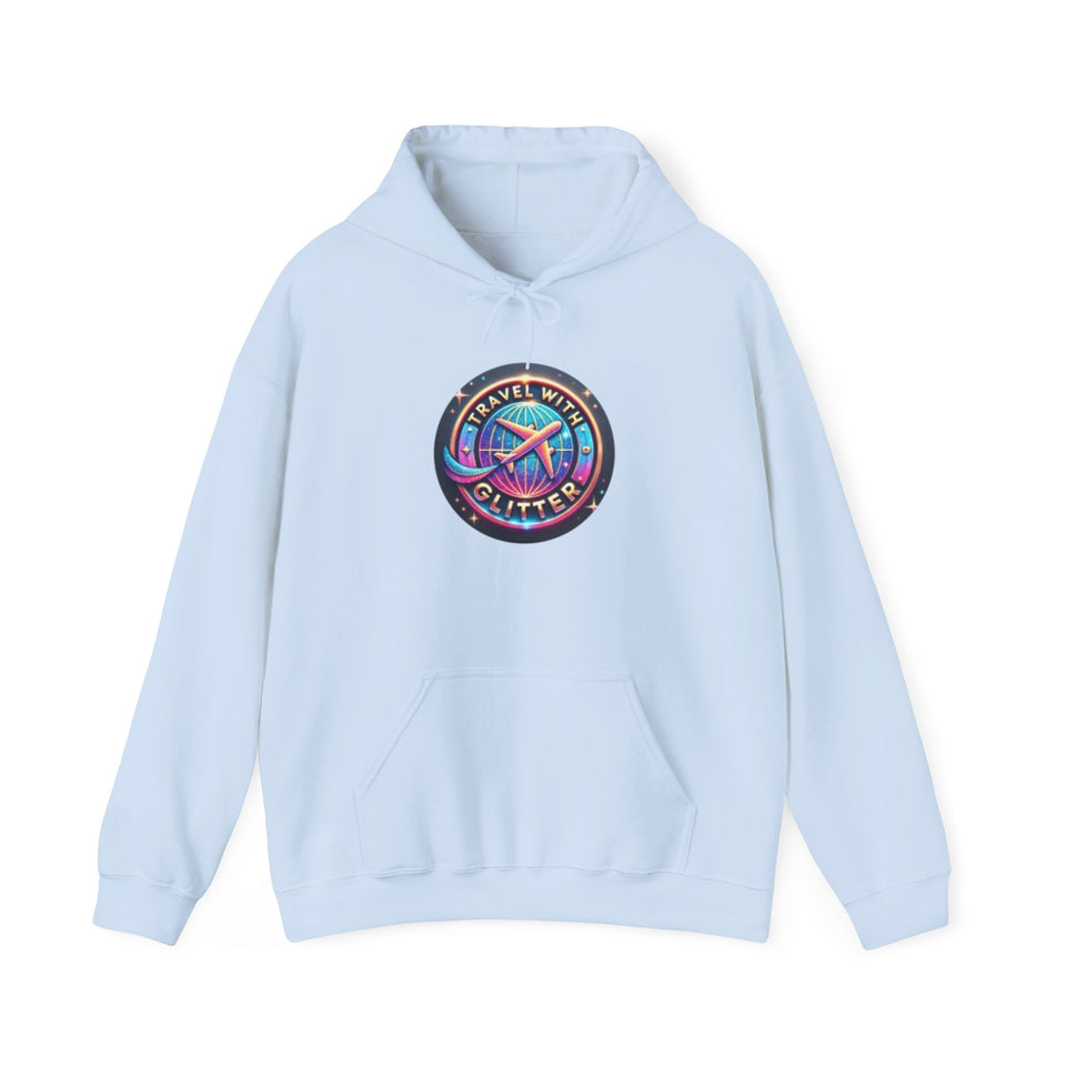 Travel With Glitter Unisex Heavy Blend™ Hooded Sweatshirt