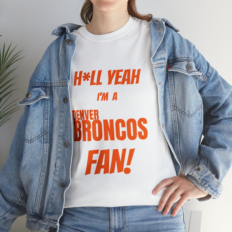 Denver Broncos Football Unisex Heavy Cotton Tee