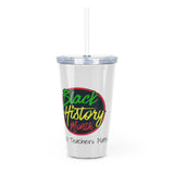 Black Teachers Matter Plastic Tumbler with Straw