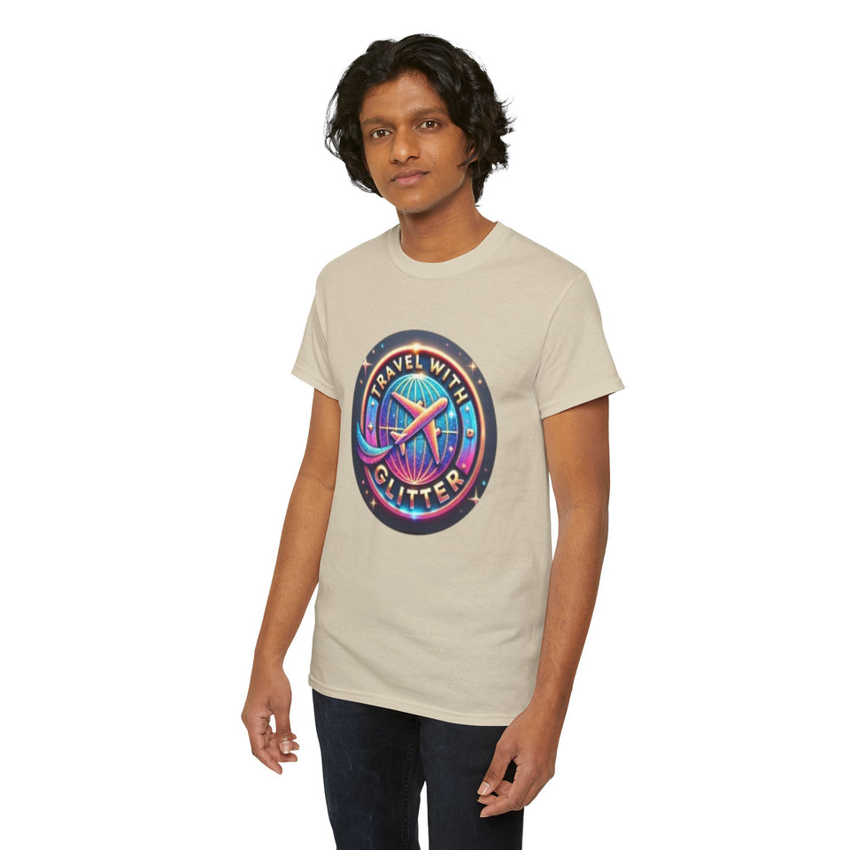 Travel With Glitter Unisex Heavy Cotton Tee