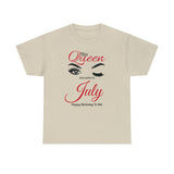 This Queen Was Born In July Unisex Heavy Cotton Tee