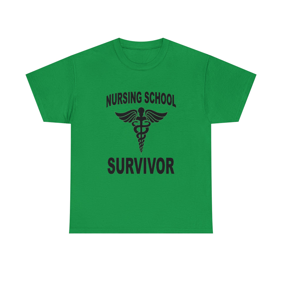 Nursing School Survivor Cotton Tee