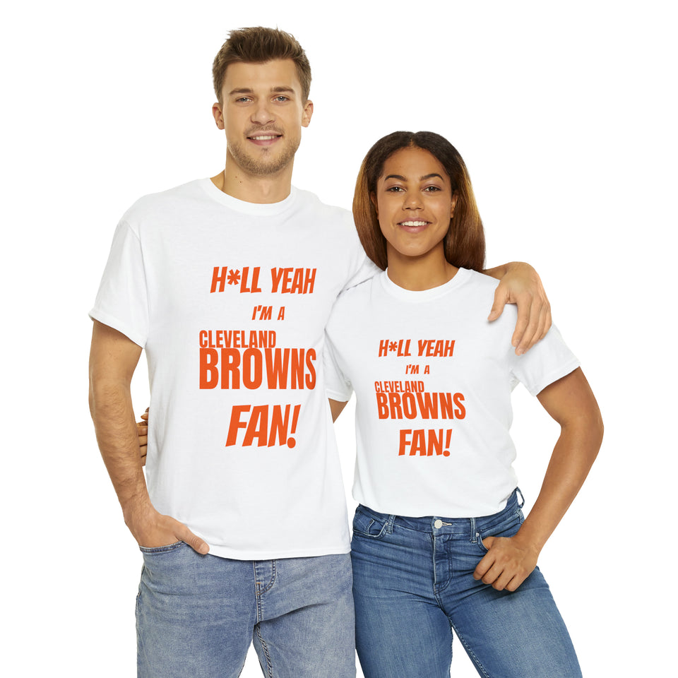 Cleveland Browns Football Unisex Heavy Cotton Tee