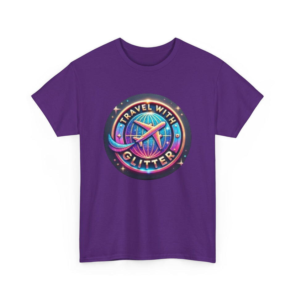 Travel With Glitter Unisex Heavy Cotton Tee