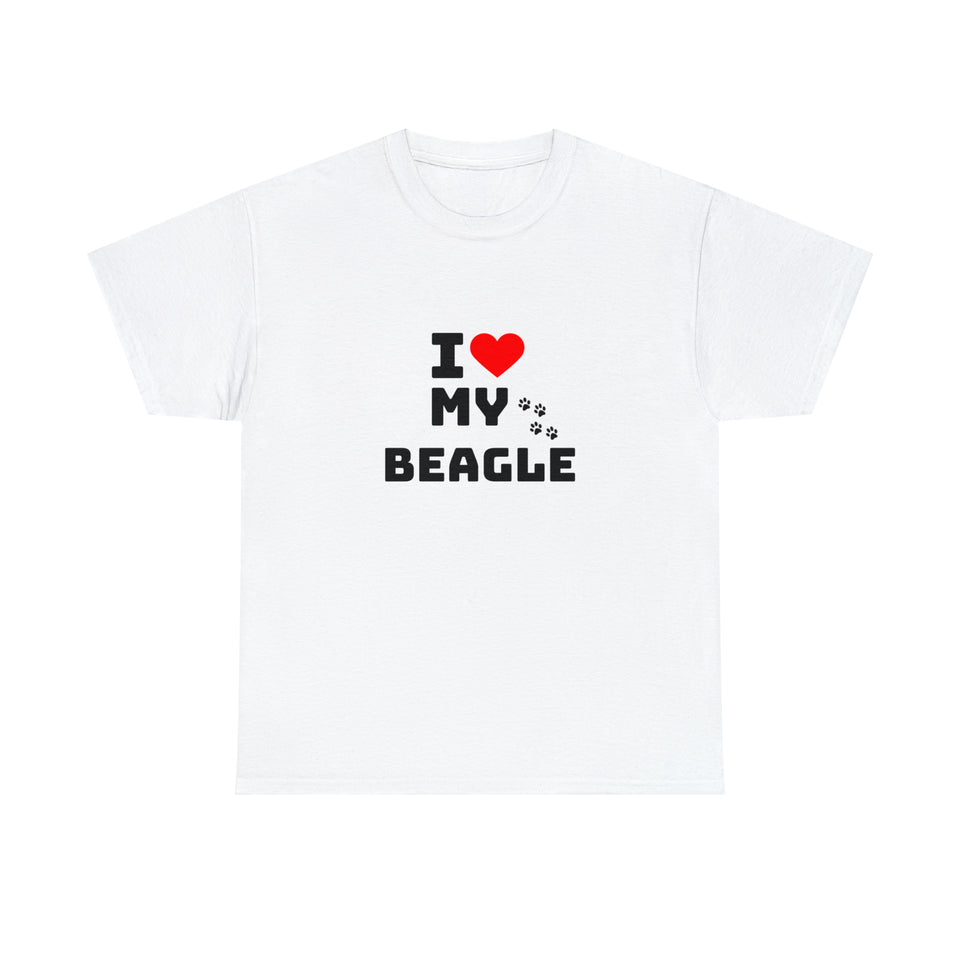 I Love My Beagle Unisex Heavy Cotton Tee