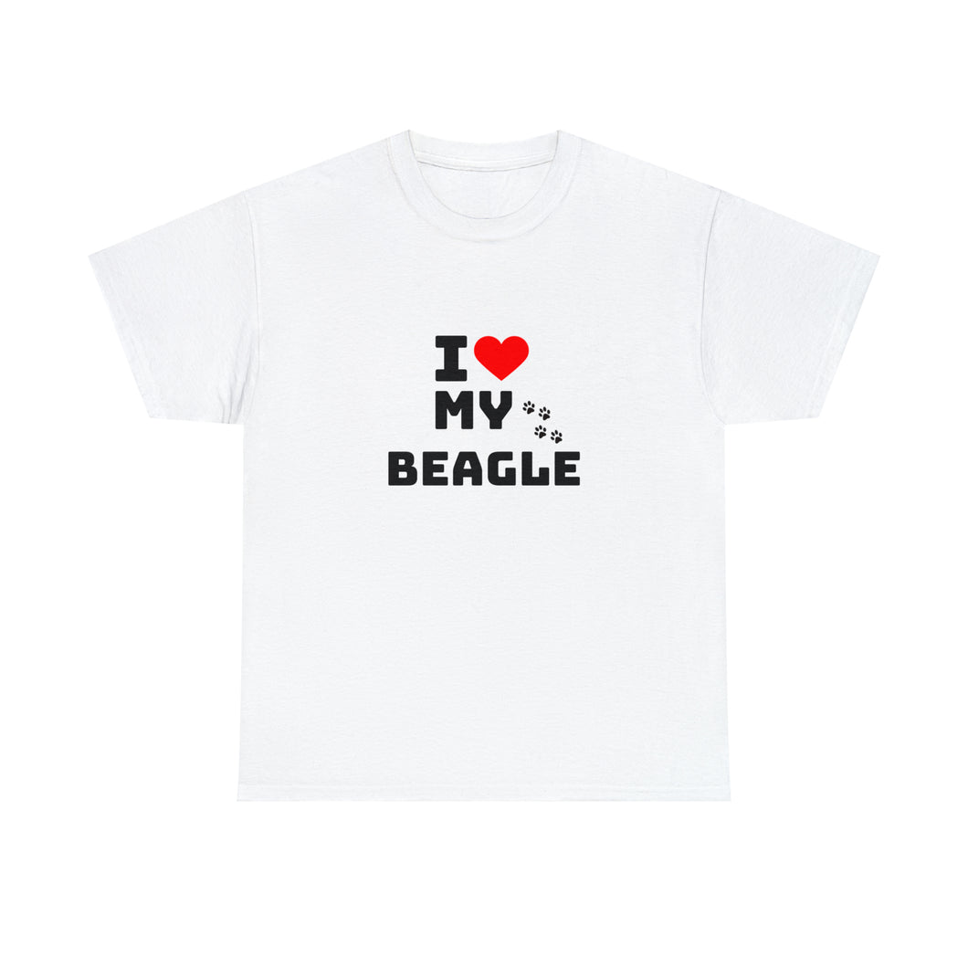 I Love My Beagle Unisex Heavy Cotton Tee