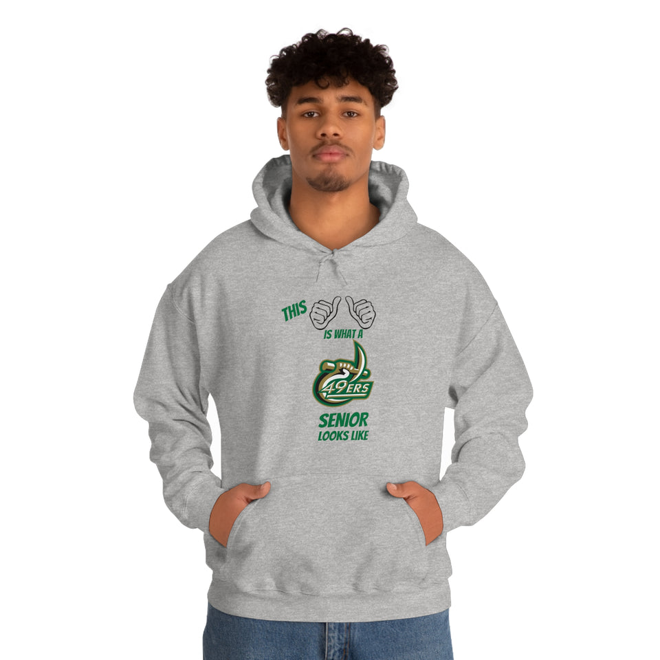 This Is What A UNCC Senior Looks Like Unisex Heavy Blend™ Hooded Sweatshirt