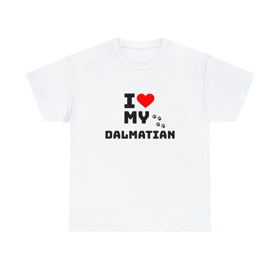 I Love My Dalmatian Unisex Heavy Cotton Tee