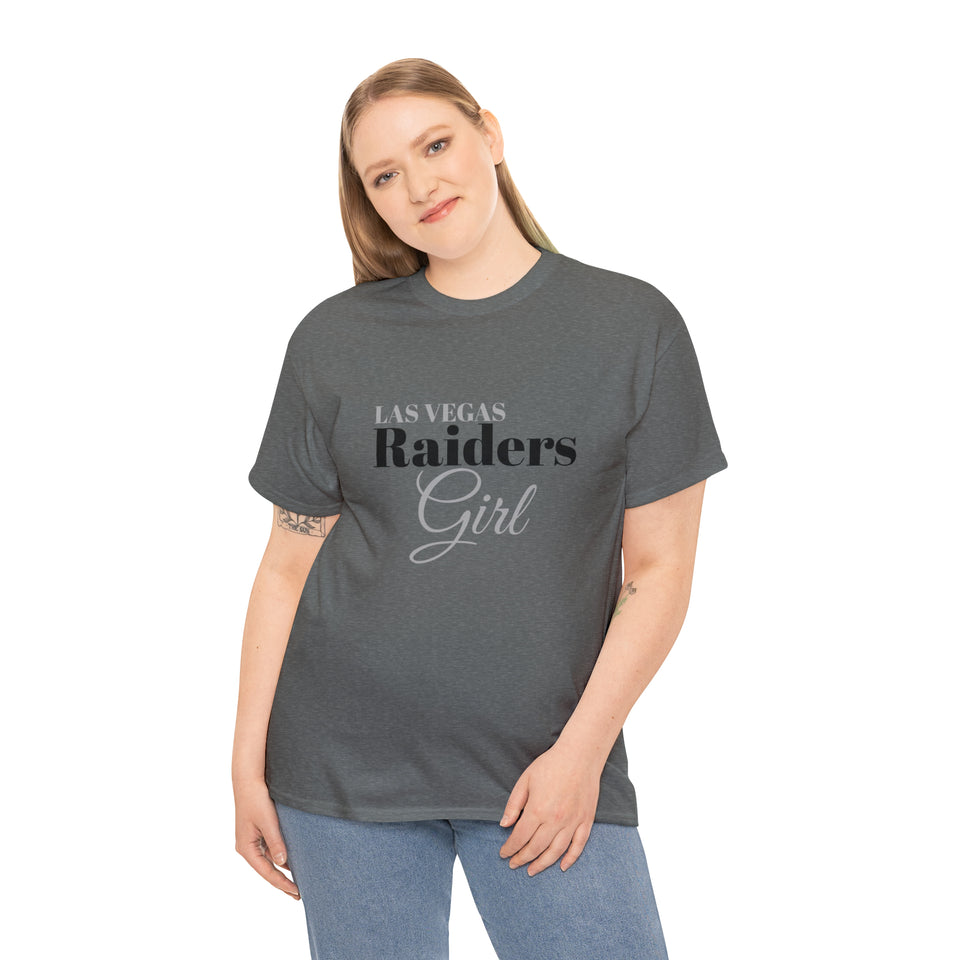 Las Vegas Raiders Girl Unisex Heavy Cotton Tee