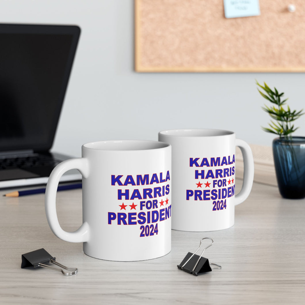 Kamala Harris For President Ceramic Mug, (11oz, 15oz)