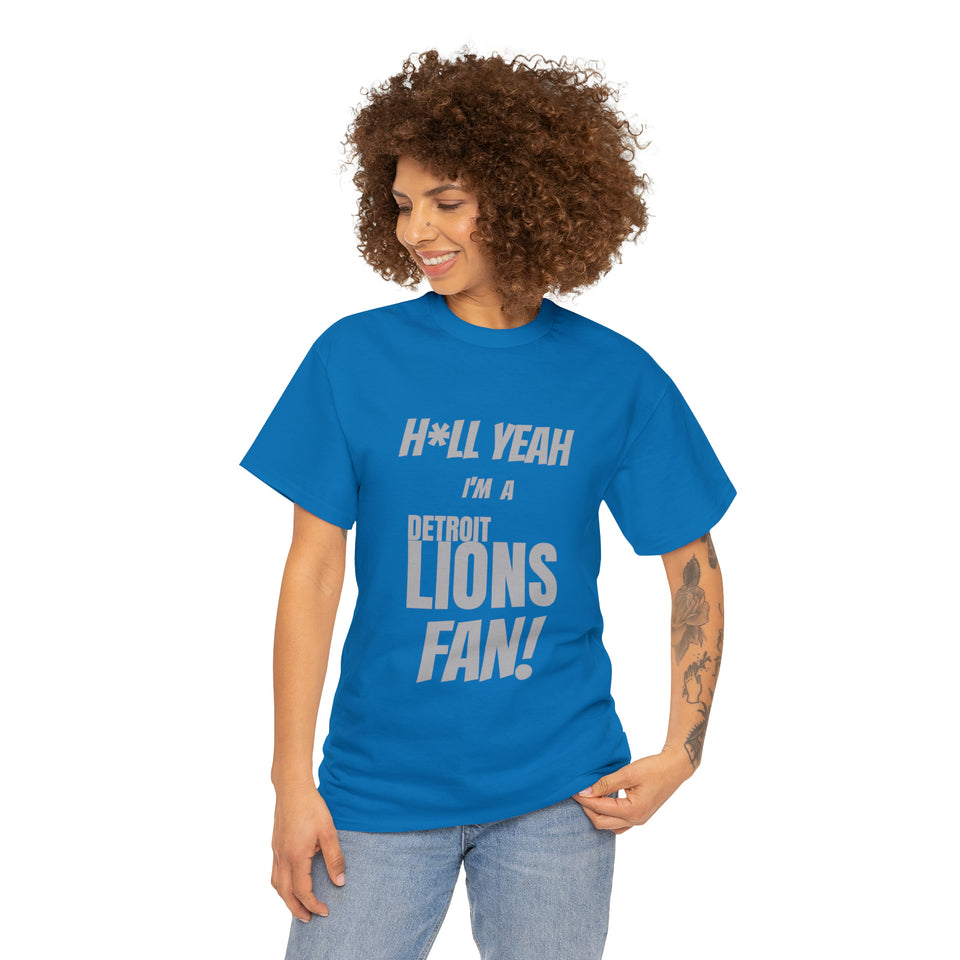 Detroit Lions Football Unisex Heavy Cotton Tee