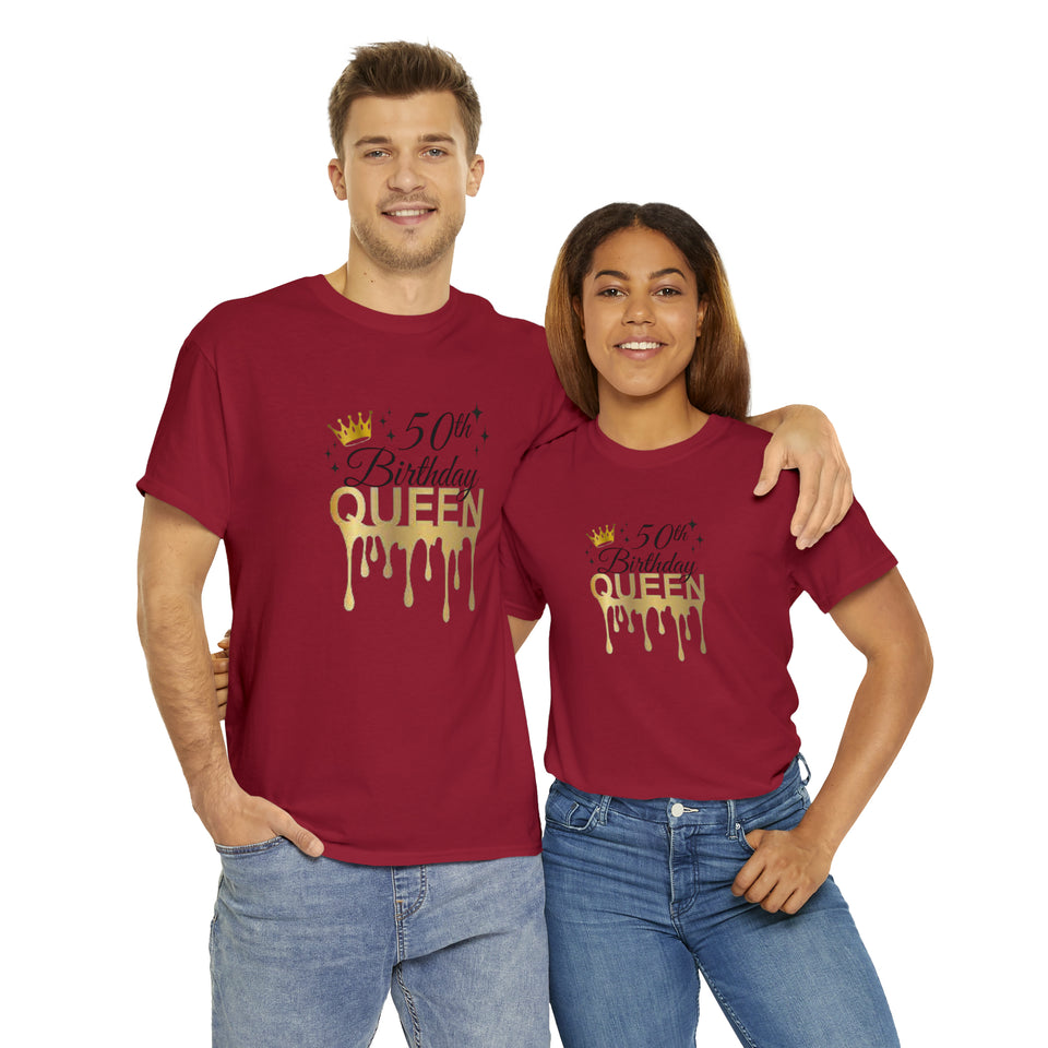 50th Birthday Queen Unisex Heavy Cotton Tee