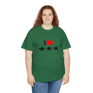 I Love Turtles Unisex Heavy Cotton Tee