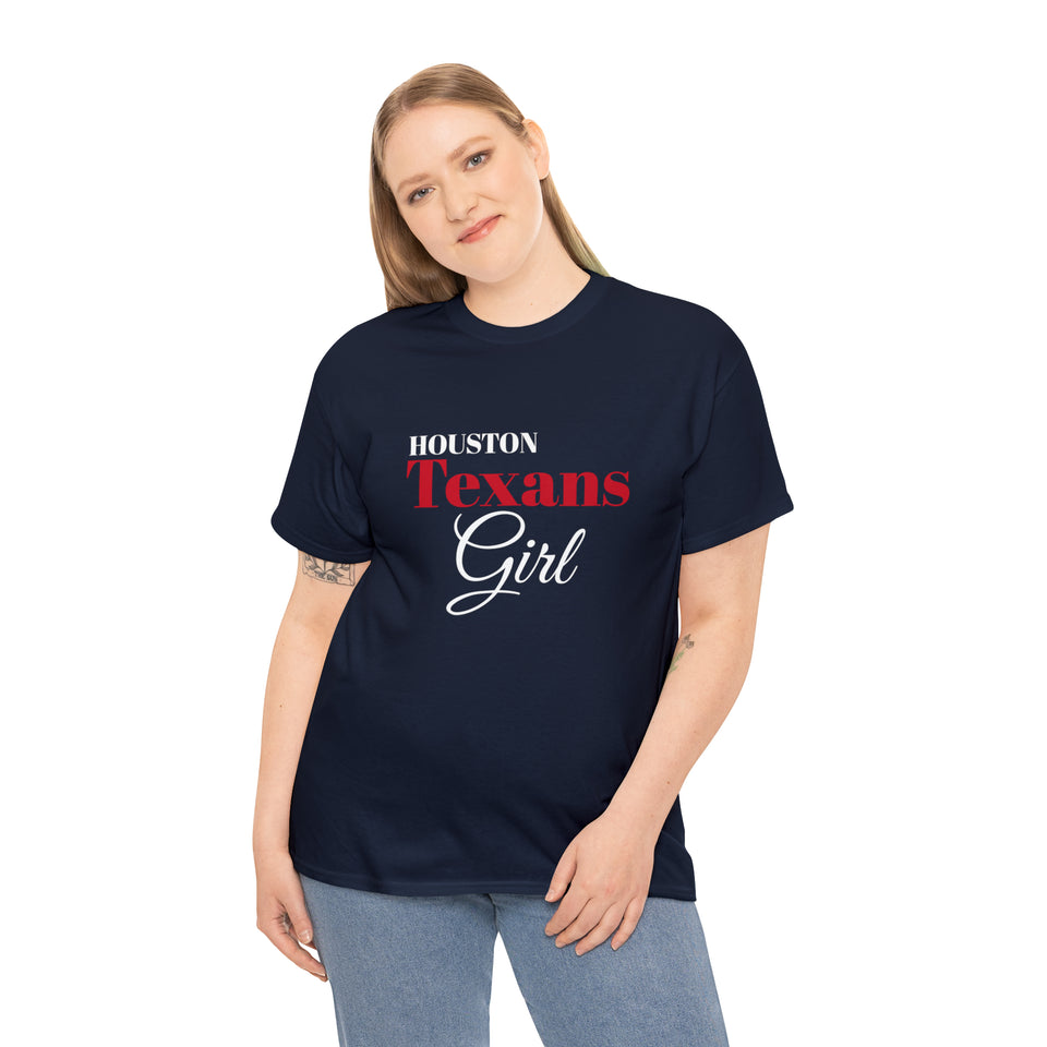 Houstons Texans Girl Unisex Heavy Cotton Tee