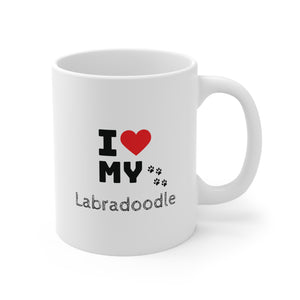 I Love My Labradoodle Ceramic Mug 11oz