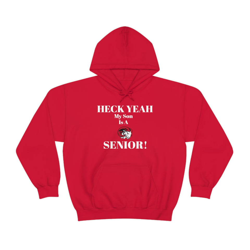 Heck Yeah My Son is A WSSU Senior Unisex Heavy Blend™ Hooded Sweatshirt