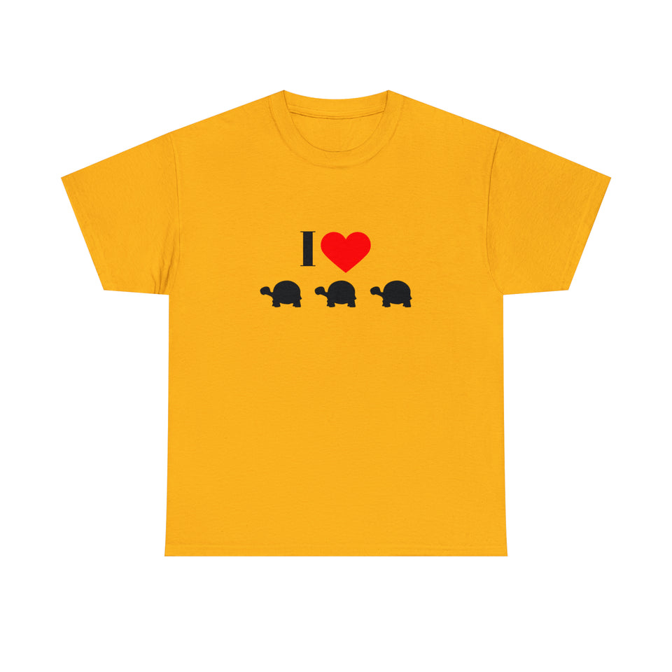 I Love Turtles Unisex Heavy Cotton Tee