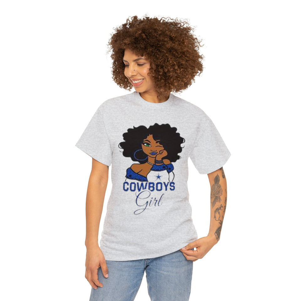 Dallas Cowboys Girl Unisex Heavy Cotton Tee