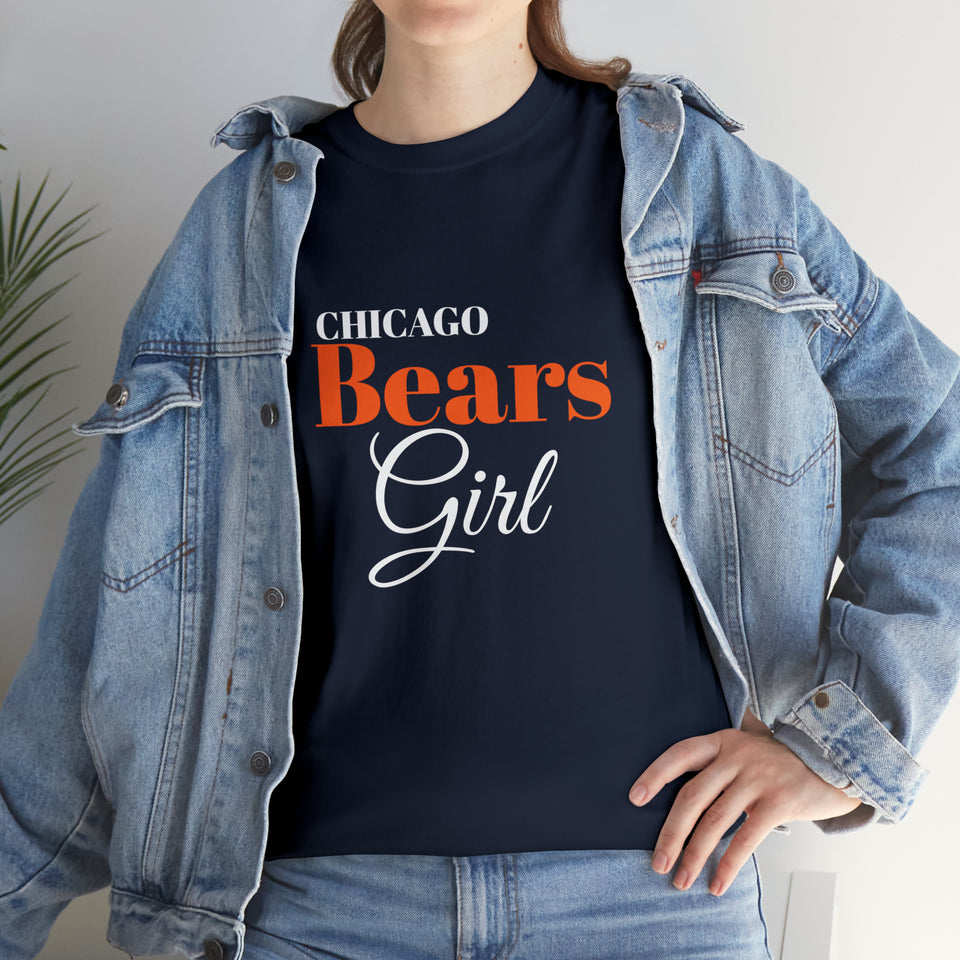 Chicago Bears Girl Unisex Heavy Cotton Tee