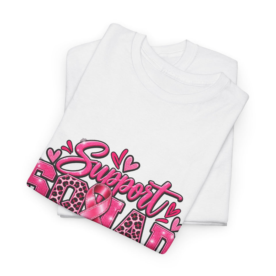 Support Squad Breast Cancer Awareness Unisex Heavy Cotton Tee