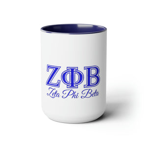 Zeta Phi Beta Two-Tone Coffee Mugs, 15oz