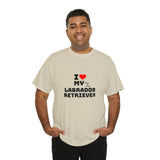 I Love My Labrador Retriever Unisex Heavy Cotton Tee