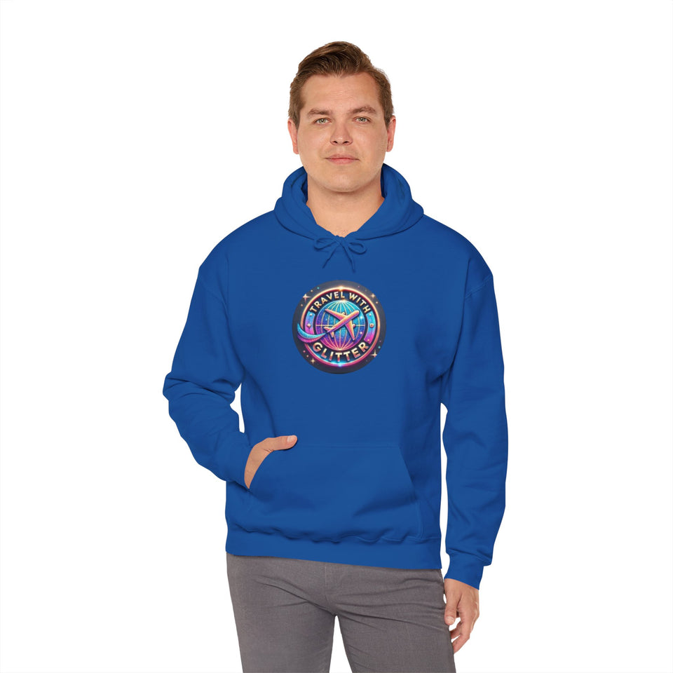 Travel With Glitter Unisex Heavy Blend™ Hooded Sweatshirt