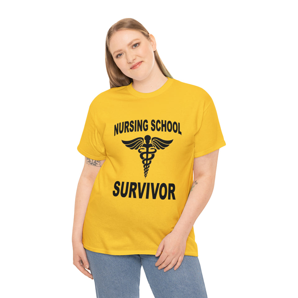 Nursing School Survivor Cotton Tee