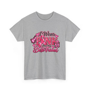 Breast Cancer Awareness Best Friend Unisex Heavy Cotton Tee
