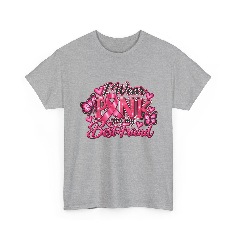 Breast Cancer Awareness Best Friend Unisex Heavy Cotton Tee